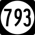 State Route 793 marker