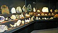 Extensive and brightly coloured minerals display.