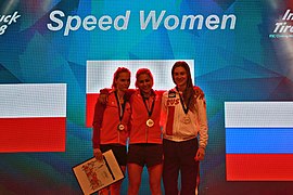 Medaillen für Speed-Siegerinnen