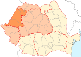 Mapa con la ubicación de Crișana en Rumania.