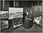 Sientje yn har atelier (fotograaf Sigmund Löw, 1903)