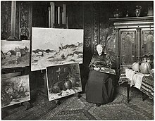 Sientje Mesdag-van Houten in ihrem Atelier, 1903 (Foto: Sigmund Löw)