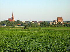 Blick über das Trebeltal auf Demmin