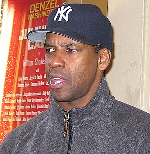 Denzel Washington after a performance of the B...