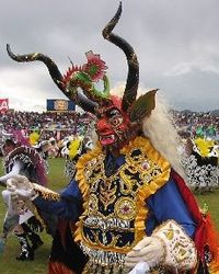 Supay, god of death, as interpreted in a carnival festival Diablo puneno.jpg