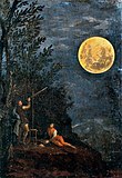 Астрономические наблюдения Луны № 2. 1711. Холст, масло. Пинакотека, Ватикан
