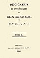 Tomo II del Diccionario de angüedades... impreso por Erasun (1840)