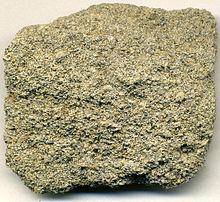 Fossiliferous peloidal phosphorite, (4.7 cm across), Yunnan Province, China. Fossiliferous peloidal phosphorite, Yunnan Province China.jpg