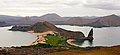 Image 6Pinnacle Rock on Bartolomé Island, with Santiago in the background and a ferry on the right for scale (from Galápagos Islands)