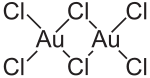 Strukturformel von Gold(III)-chlorid