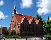 St. Peter katholieke kerk te Halden in Noorwegen (juli 2010)