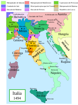 Италия през 1494 г.