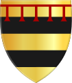 Armoiries selon l'Armorial de Bavière, le sceau de l'évêque ne montrent pas ces armoiries, mais la croix d'Utrecht, avec les armoiries de Diest comme écu central.
