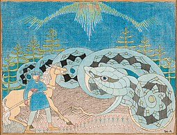 Lemminkäinen ja suuri käärme, Joseph Alanen, 1919–1920