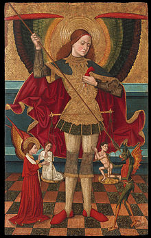 Juan de la Abadia el Viejo: Saint Michael Weighing Souls Juan de la Abadia, 'The Elder' - Saint Michael Weighing Souls - Google Art Project.jpg