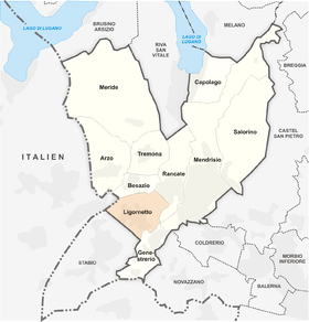 Karte von Ligornetto