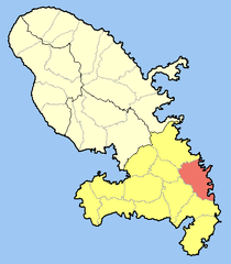 Расположение коммуны (выделено красным) на Мартинике