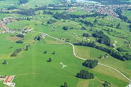 Golfclub "Auf der Gsteig" bei Lechbruck am See mit 3 Tragschraubern