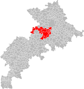 Localisation du Sicoval dans le département de la Haute-Garonne.