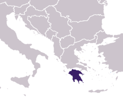 Karte von Peloponnes