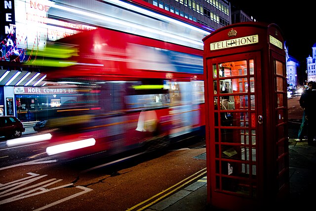 Motion Blurred London Bus