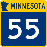 Straßenschild der Minnesota State Route 55
