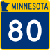 Trunk Highway 80 marker