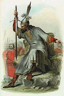 R.R. McIan's Victorian era romanticised depiction of a Macdonald, lord of the Isles. MacDonald of the Isles (MacIan).jpg