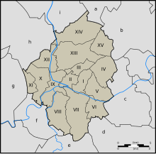 Charleroi has 15 districts, and is surrounded by nine other municipalities