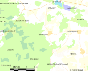 Poziția localității Briquenay