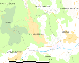 Mapa obce Lamalou-les-Bains