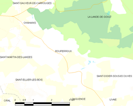 Mapa obce Rouperroux