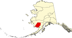 map of Alaska highlighting Dillingham Census Area