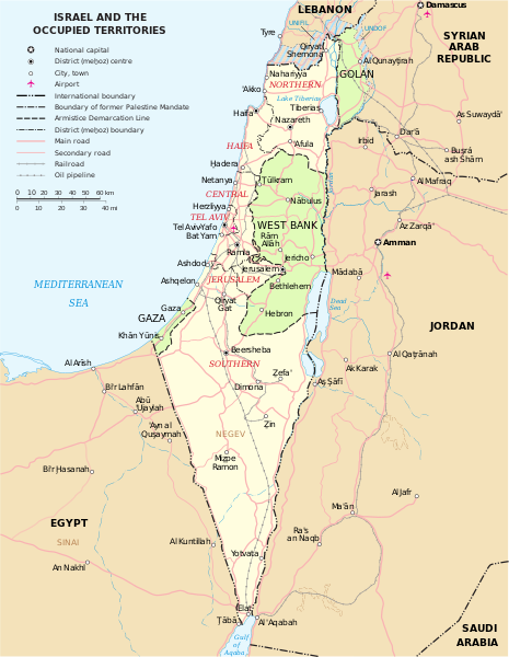 File:Map of Israel, neighbours and occupied territories.svg