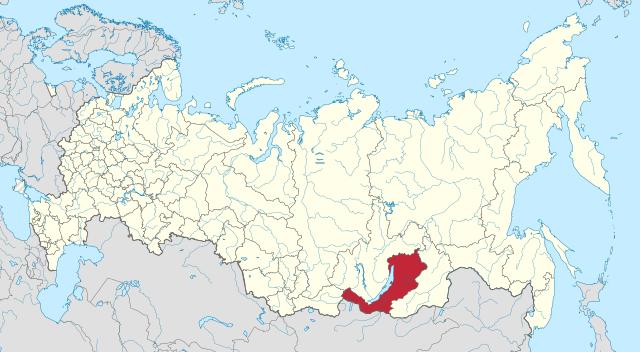 Localização da República da Buriácia na Rússia.