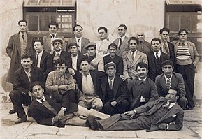 Political prisoners of the CGT in Peniche in December 1934. Militantes presos na Fortaleza de Peniche.jpg