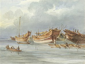 Fartyg i Chittagong, 1820-talet.