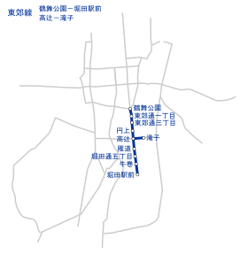 東郊線路線図