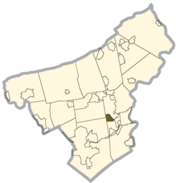 Location of Palmer Heights in Northampton County, Pennsylvania