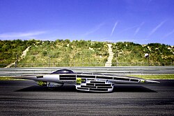 Nuna solar powered car, which has travelled up to 140km/h (84mph)