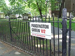 Paddington Green, Londono sign.jpg