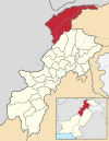 Map of Pakistan with ریاست چترال highlighted