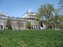 Swarthmore College, one of the oldest coeducational colleges in the United States, is often considered a Little Ivy. Parrish Hall.jpg