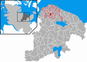 Poziția Passade pe harta districtului Plön