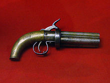 A mid 19th century four barrel Russian pepperbox revolver Pepperbox tula3.jpg