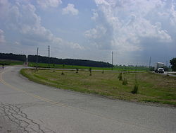 Punkeydoodles Corners, as viewed from Road 101A.