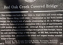 Red Oak Covered Bridge Historic Marker