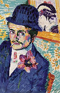 Robert Delaunay L'homme à la tulipe (Portrait de Jean Metzinger) 1906.jpg