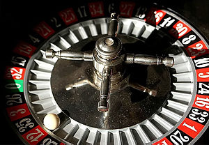 A roulette wheel.