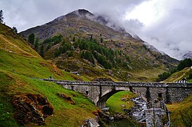 Timmelsbrücke über einen Quellbach der Passer